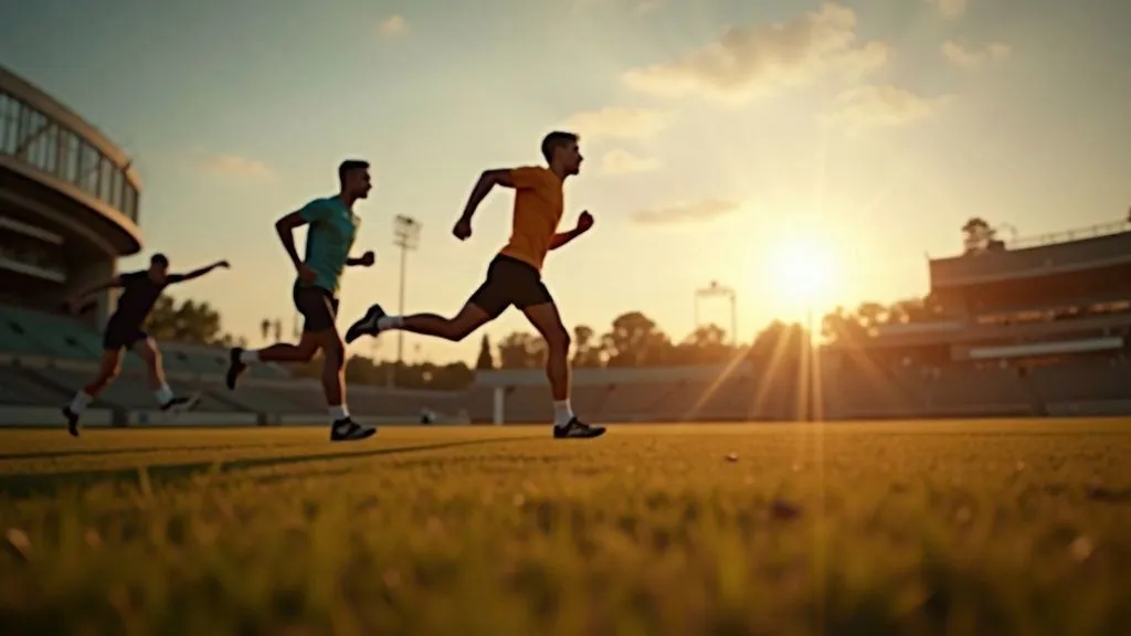 A balanced plate of healthy foods for athletes